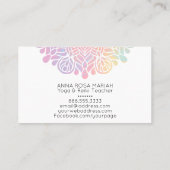 *～*パステルウォーターカラーレインボー曼荼羅スピリチュアル 名刺 (裏面)