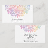 *～*パステルウォーターカラーレインボー曼荼羅スピリチュアル 名刺 (正面/裏面)