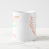 パステルウォーターカラーレインボー55歳誕生日 ジャンボコーヒーマグカップ (正面)