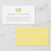 パステルウォーターカラーレモンサマーディスプレイシャワー エンクロージャーカード (正面/裏面)