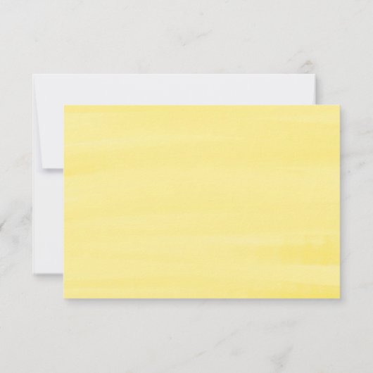 パステルウォーターカラーレモンツリーサマー結婚ズ 出欠カード (裏面)