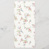 パステルウォーターカラーワイルドフラワー結婚ズメニュー メニュー (裏面)