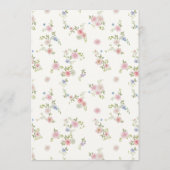 パステルウォーターカラーワイルドフラワー結婚ズメニュー メニュー (裏面)