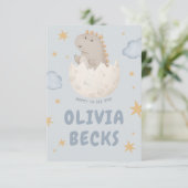 パステルウォーターカラー例示的ベビーシャワー エンクロージャーカード (スタンド正面)