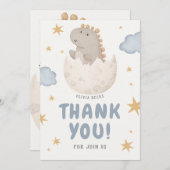 パステルウォーターカラー例示的ベビーシャワー サンキューカード (正面/裏面)