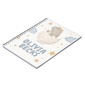 パステルウォーターカラー例示的ベビーシャワー ノートブック (左側)