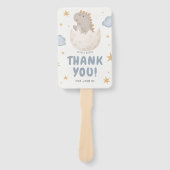 パステルウォーターカラー例示的ベビーシャワー ハンドファン (正面)