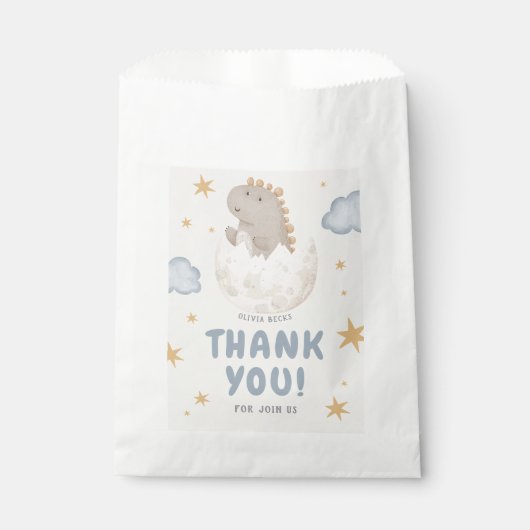 パステルウォーターカラー例示的ベビーシャワー フェイバーバッグ (正面)