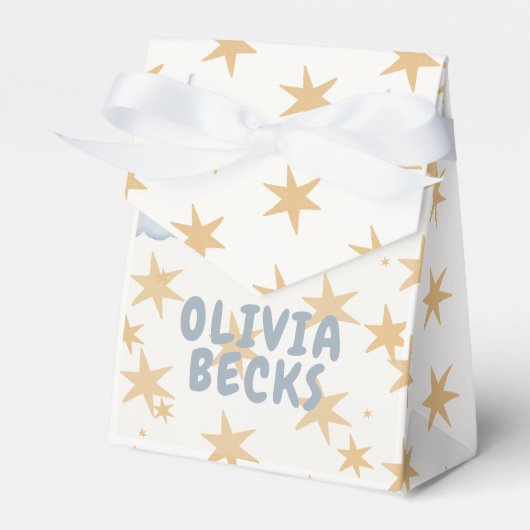 パステルウォーターカラー例示的ベビーシャワー フェイバーボックス (正面サイド)