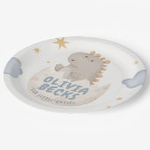 パステルウォーターカラー例示的ベビーシャワー ペーパープレート (アングル)
