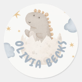 パステルウォーターカラー例示的ベビーシャワー ラウンドシール