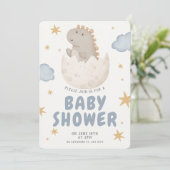 パステルウォーターカラー例示的ベビーシャワー 招待状 (スタンド正面)