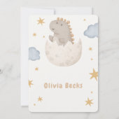 パステルウォーターカラー例示的ベビーシャワー 招待状 (裏面)