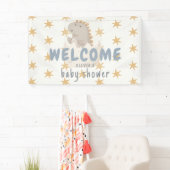 パステルウォーターカラー例示的ベビーシャワー 横断幕 (インサイチュ)