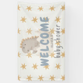 パステルウォーターカラー例示的ベビーシャワー 横断幕 (縦)