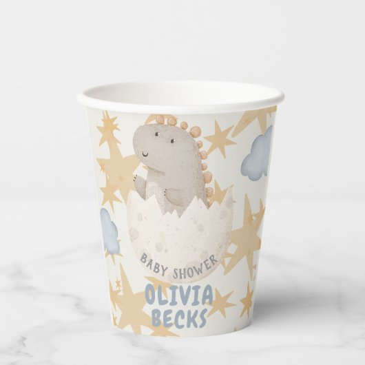 パステルウォーターカラー例示的ベビーシャワー 紙コップ (正面)