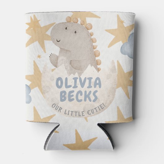 パステルウォーターカラー例示的ベビーシャワー 缶クーラー (正面)