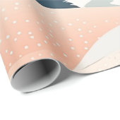 パステルウォーターカラー冬の森パターン ラッピングペーパー (ロールコーナー)