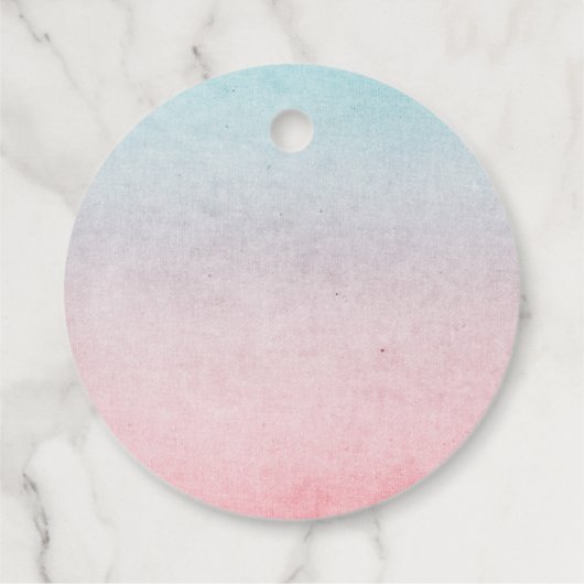 パステルウォーターカラー名サンキューユー誕生日アクア フェイバータグ (裏面)