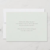 パステルウォーターカラー多肉乳児シャワー サンキューカード (裏面)