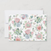 パステルウォーターカラー多肉植物詳細挿入カード 招待状 (裏面)