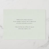 パステルウォーターカラー多肉類サンキューカード 箔招待状 (裏面)