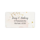 パステルウォーターカラー差出人住所 ラベル (正面)