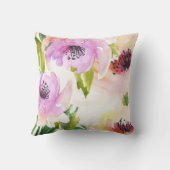パステルウォーターカラー手絵を描花枕 クッション (裏面)