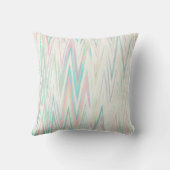 パステルウォーターカラー抽象芸術シェブロン クッション (裏面)