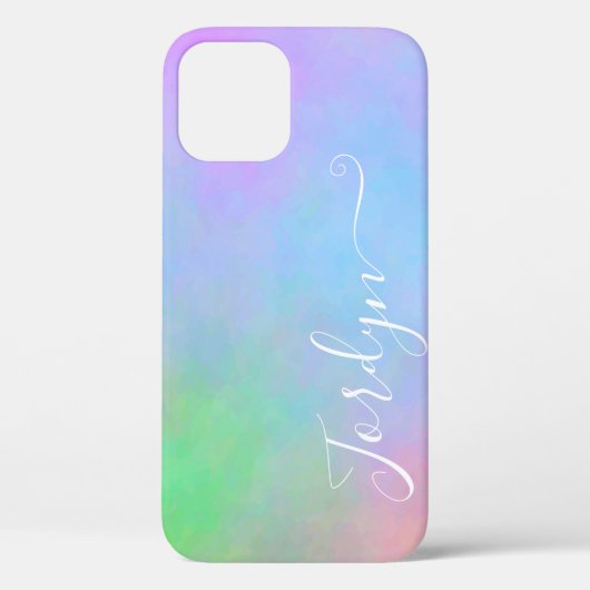パステルウォーターカラー星雲グラデーション色グラデーション名 Case-Mate iPhoneケース (裏面)