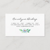 パステルウォーターカラー春の花フローラガーランド 名刺 (裏面)