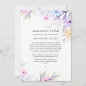 パステルウォーターカラー減らフローラゲストリスト 案内状 (正面)