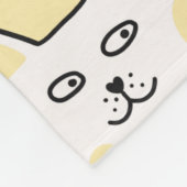 パステルウォーターカラー猫猫ちゃん名モノグラムキッズ フリースブランケット (角)