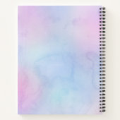 パステルウォーターカラー真の美しいは紫色の中にある ノートブック (裏面)