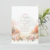 パステルウォーターカラー秋結婚の 招待状 (スタンド正面)