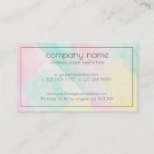 パステルウォーターカラー紙テクスチャジオメトリックデザイン 名刺 (裏面)