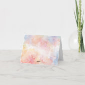 パステルウォーターカラー結婚フローラサンキューカード サンキューカード (裏面)