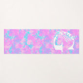 パステルウォーターカラー絞り染めモノグラム ヨガマット (正面(横))