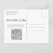 パステルウォーターカラー縁どフローラブライダルシャワーアンノ 案内ポストカード (裏面)