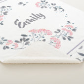 パステルウォーターカラー繊細な花リース シェルパブランケット (3/4)