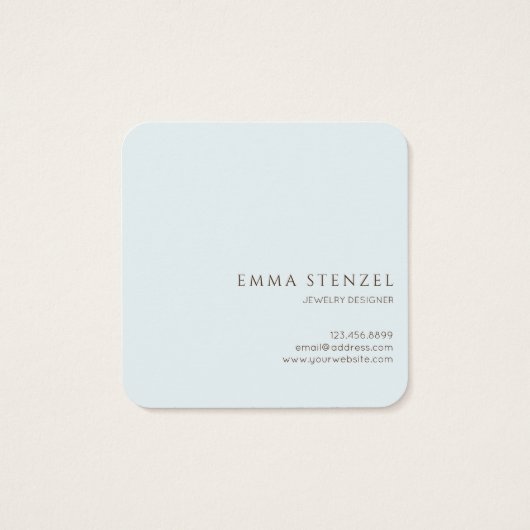 パステルウォーターカラー自然スクエア名刺 (裏面)