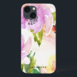 パステルウォーターカラー花カスタム花iPadエアケース iPhone 13ケース<br><div class="desc">水かわいらし色エレガント赤面と薄紫花のイラストレーション。このiPadエアケースはカスタマイズ可能。私の店でも同様の商品が売れている。</div>