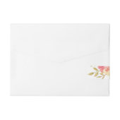 パステルウォーターカラー花模様 ラップアラウンド宛名ラベル (裏面)