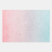 パステルウォーターカラー誕生日ネームアクアコーラル ラッピングペーパーシート (正面)