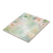 パステルウォーターカラー質感とフローラ タイル (側面)