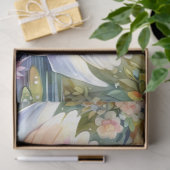 パステルウォーターカラー風光明媚なスワンズデクページ 薄葉紙 (ギフト)