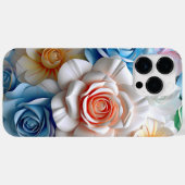 パステルウォーターカラー3-Dルックバラ Case-Mate iPhoneケース (裏面 (横))