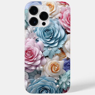 パステルウォーターカラー3-Dルックバラ Case-Mate iPhone 14 PRO MAXケース