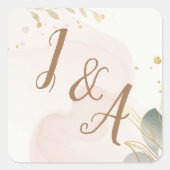 パステルウォーターカラー スクエアシール (正面)