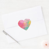 パステルウォーターカラー ハートシール (封筒)